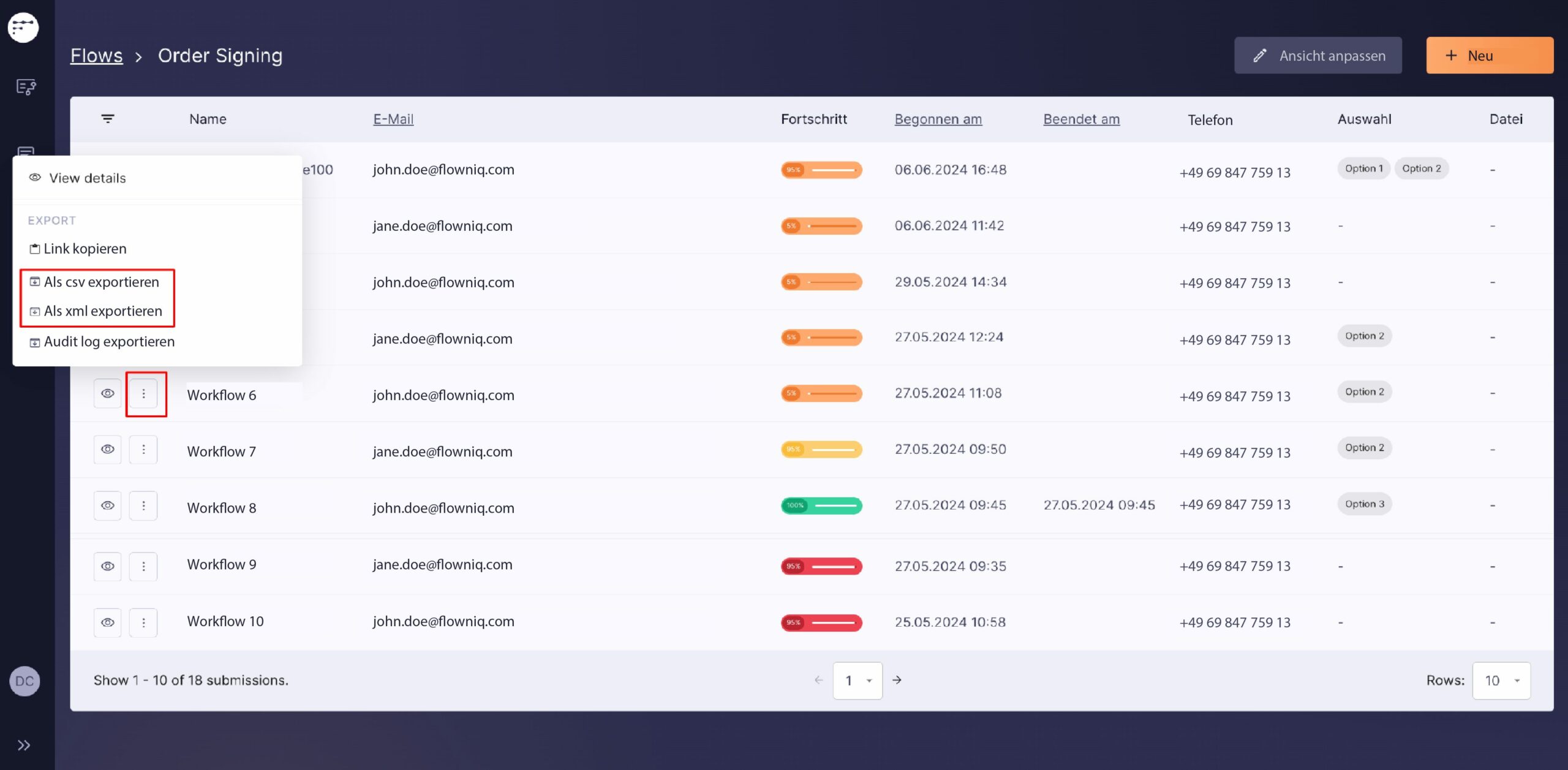 Business Control Center Screenshot